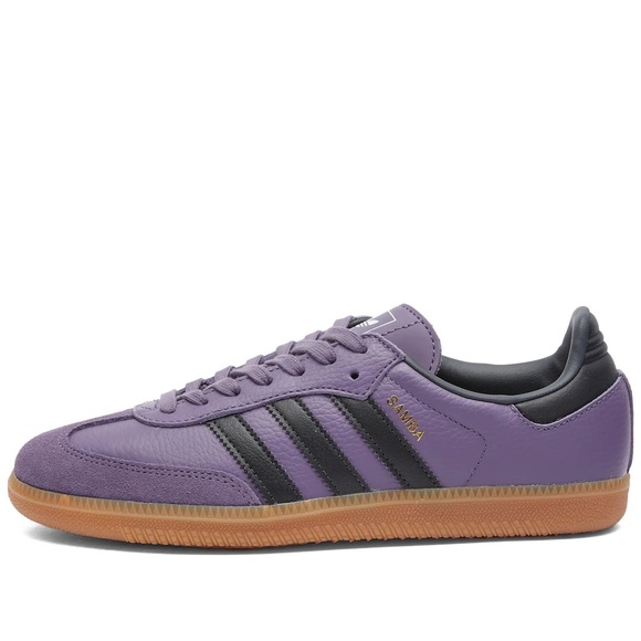 Adidas Samba Leather Purple Shoes - Picture 7 of 14